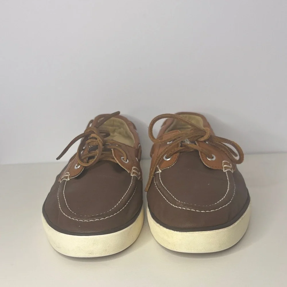 Polo Ralph Lauren Brown and Tan Boat Shoes